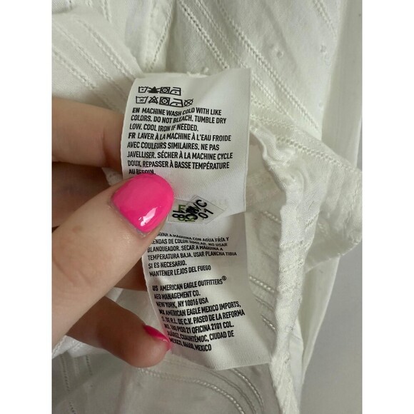 American Eagle XXL Go Big Oversized shirt cover Up Pool button blouse Top 187 - Picture 3 of 11